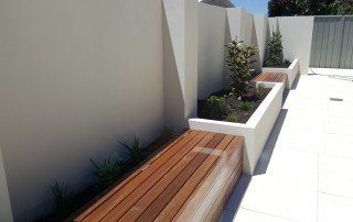 Inbuilt Timber seating and Landscape Design