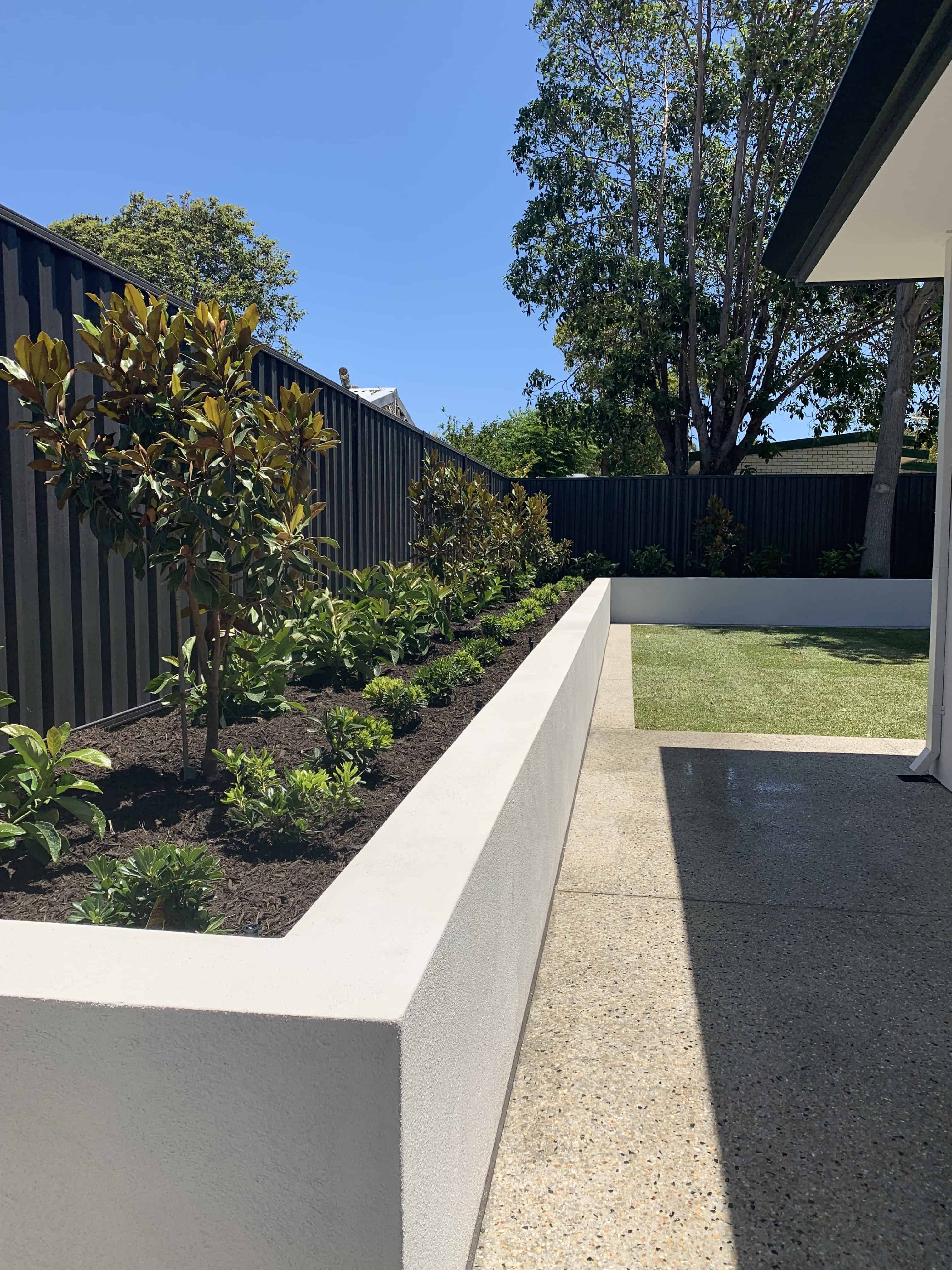 Cement Retaining Wall and Planting Ideas