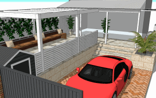 Natural Limestone Blocks Retaining Walls and Steps 2D Design Layout